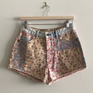 NWT Farm Rio Patchwork High Rise Shorts